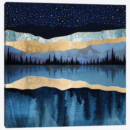Midnight Lake Canvas Print #SFD114} by SpaceFrog Designs Canvas Artwork