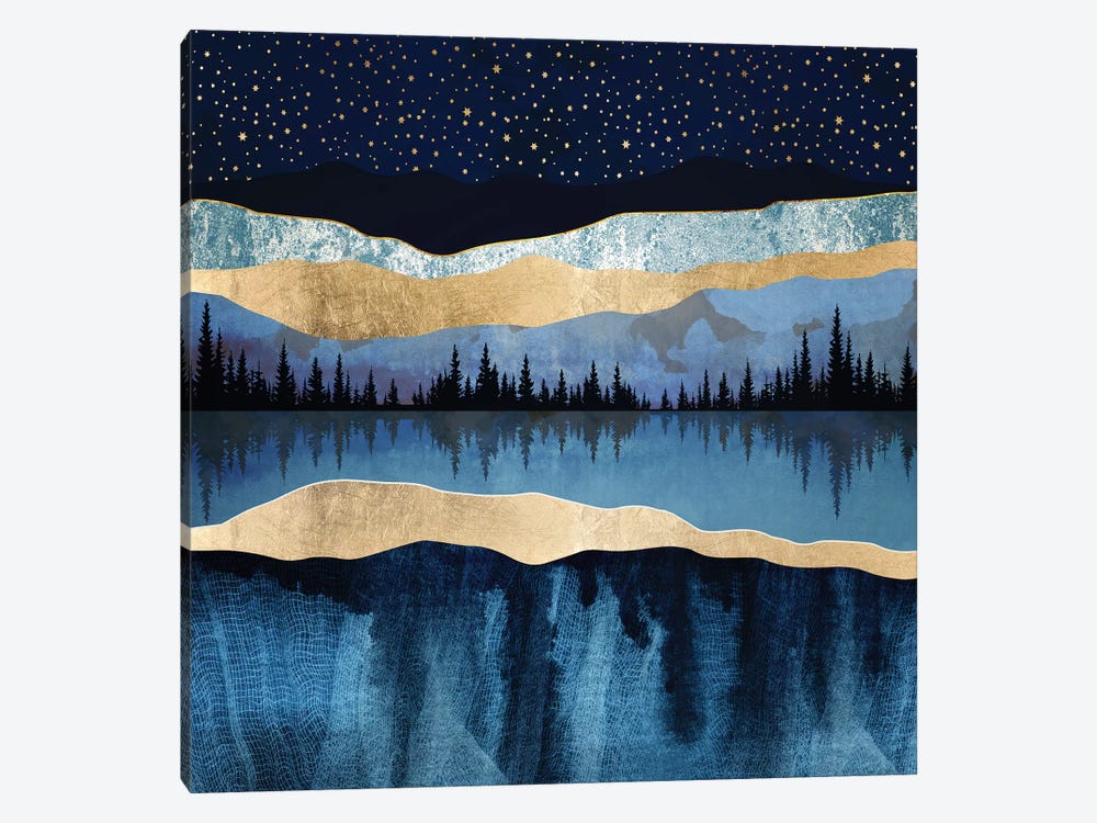 Midnight Lake by SpaceFrog Designs 1-piece Canvas Art Print