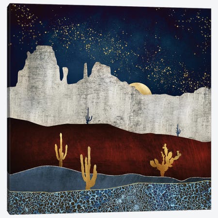 Moonlit Desert Canvas Print #SFD120} by SpaceFrog Designs Canvas Artwork