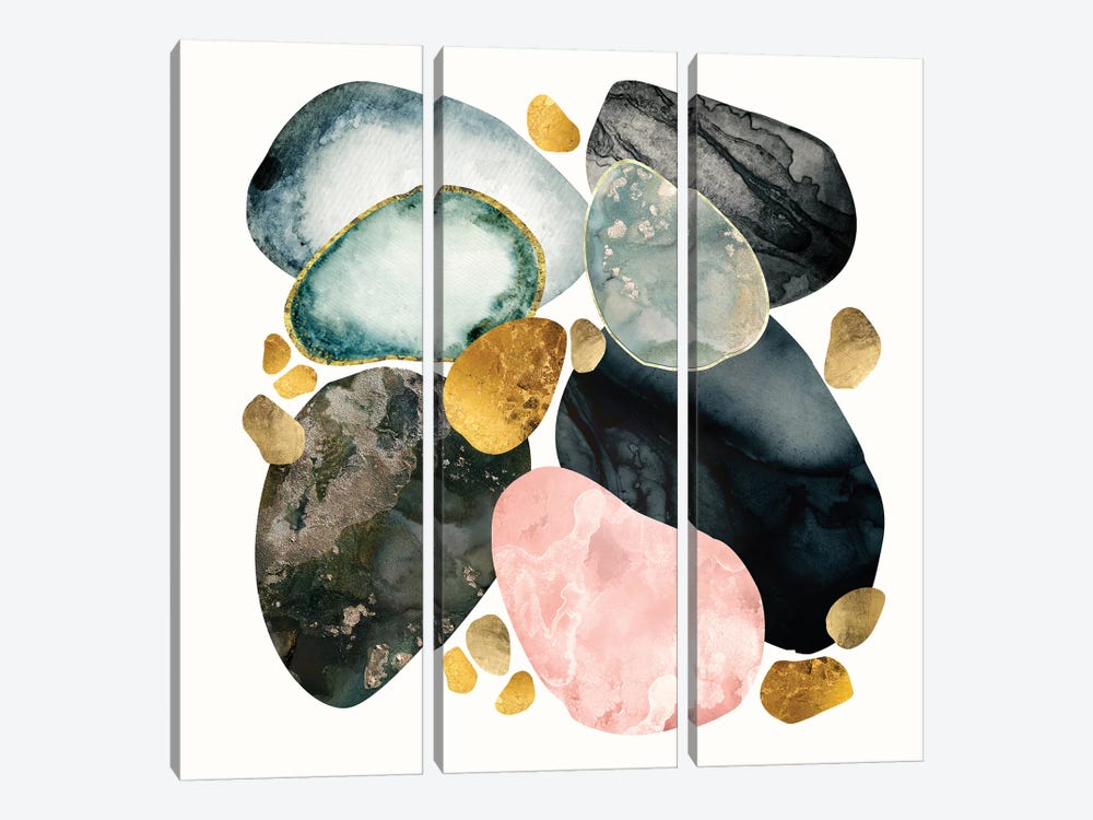 Pebble Abstract by SpaceFrog Designs 3-piece Canvas Artwork