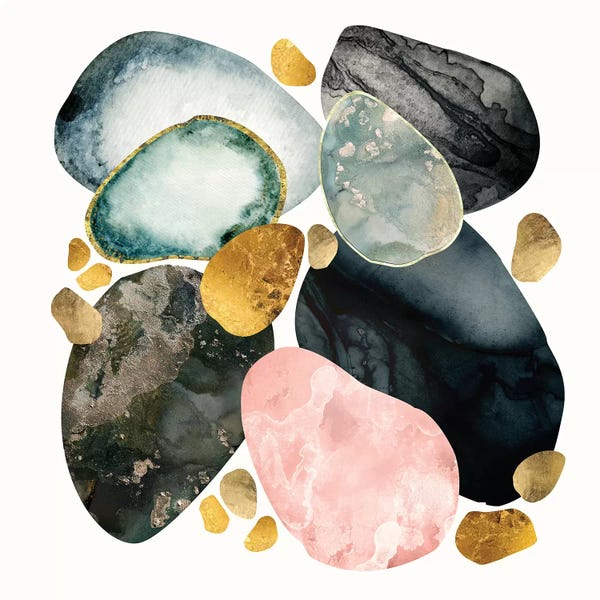 Glam Bedroom: Pebble Abstract by SpaceFrog Designs