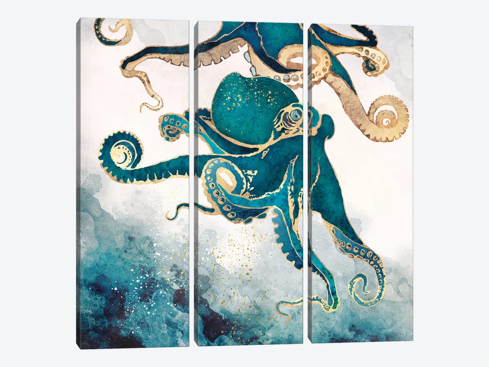 Underwater Dream V by SpaceFrog Designs 3-piece Canvas Art Print
