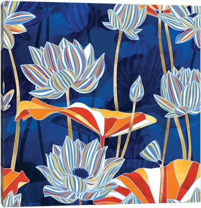 Bold Botanical Canvas Art Print - Gatsby Glam