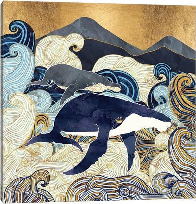 Bond IV Canvas Art Print - Whale Art