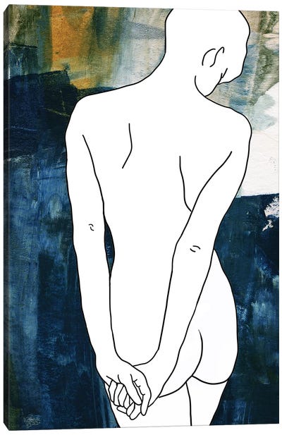 Calm Canvas Art Print - Blue Nude Collection