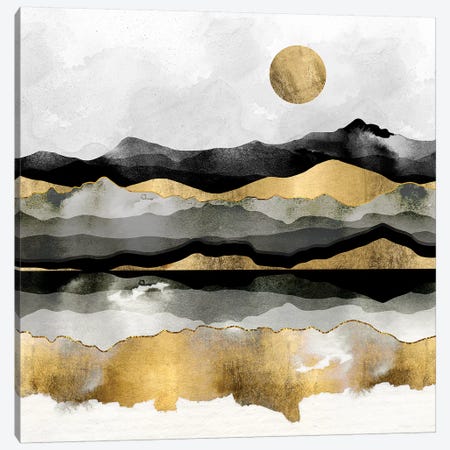 Golden Spring Moon Canvas Print #SFD143} by SpaceFrog Designs Canvas Wall Art