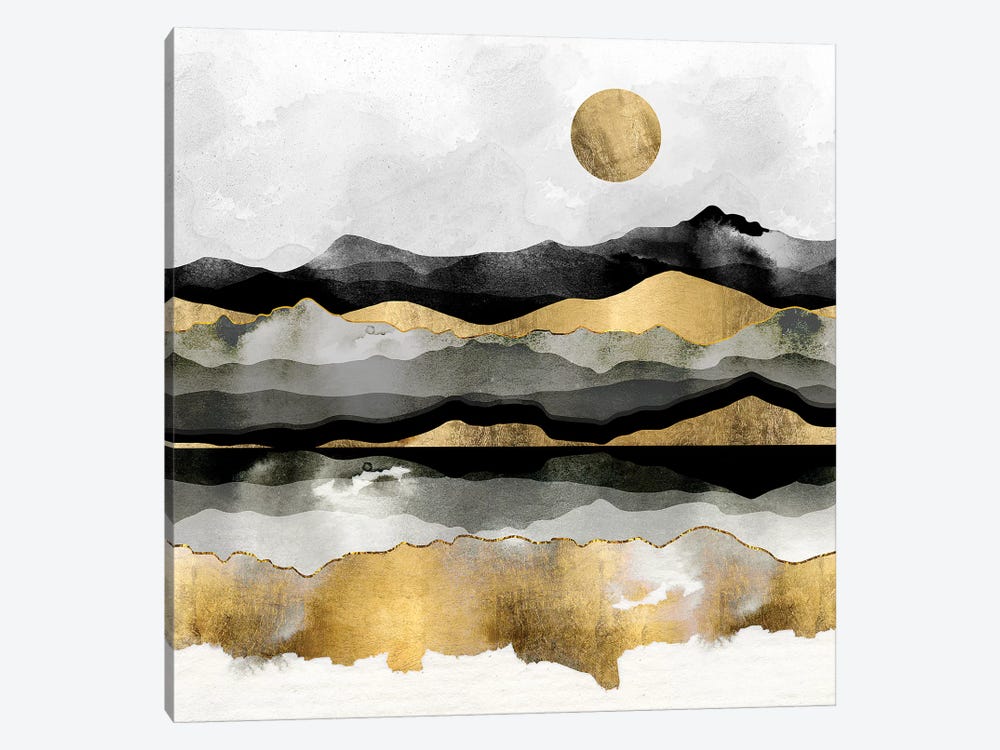 Golden Spring Moon by SpaceFrog Designs 1-piece Canvas Art Print