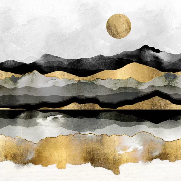 Glam Bedroom: Golden Spring Moon by SpaceFrog Designs