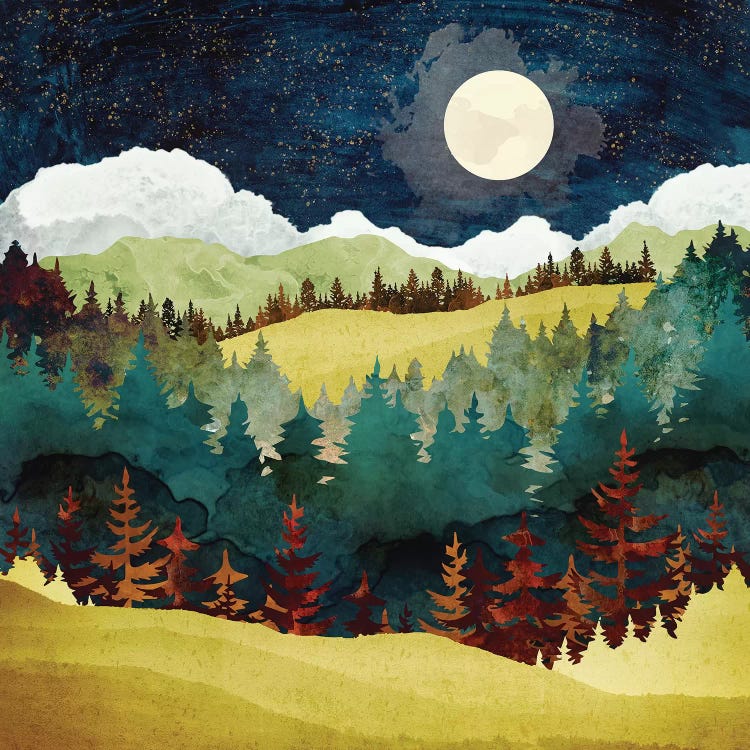 Autumn Moon by SpaceFrog Designs wall art