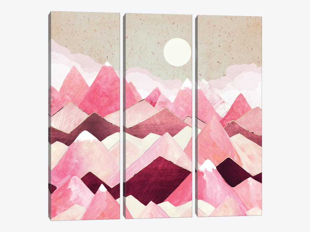 Blush Berry Peaks by SpaceFrog Designs 3-piece Art Print
