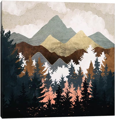 Forest View Canvas Art Print - Mountain Art