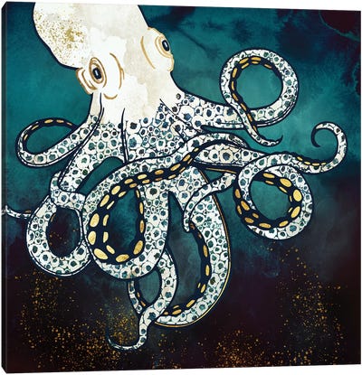 Underwater Dream VII Canvas Art Print - Pantone 2020 Classic Blue