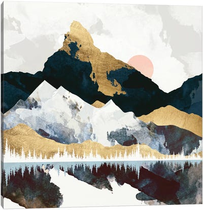 Winter's Day Canvas Art Print - Mountain Art - Stunning Mountain Wall Art & Artwork
