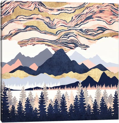 Winter's Sky Canvas Art Print - Seasonal Glam