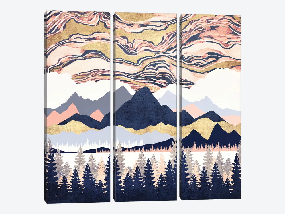 Winter's Sky by SpaceFrog Designs 3-piece Canvas Art
