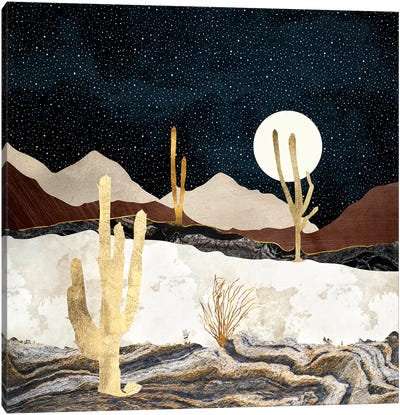 Desert View Canvas Art Print - Succulent Art