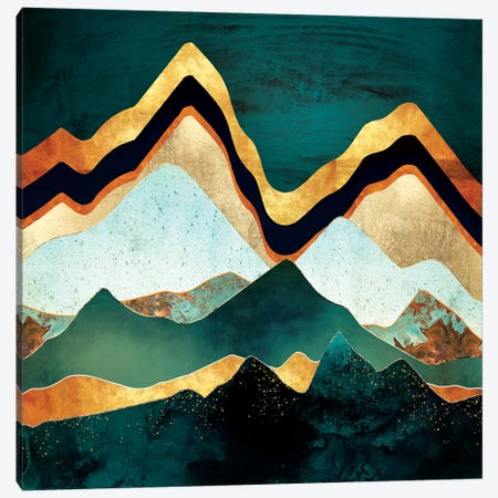 Velvet Copper Mountains Canvas Print #SFD167} by SpaceFrog Designs Canvas Print