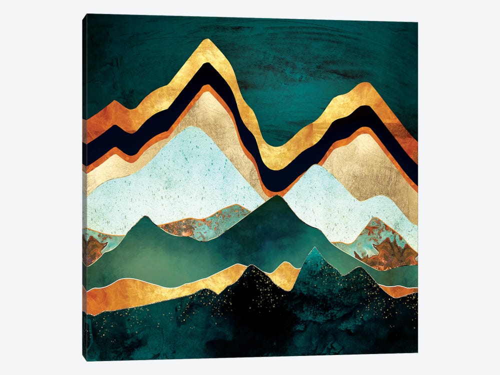 Velvet Copper Mountains by SpaceFrog Designs 1-piece Canvas Art Print