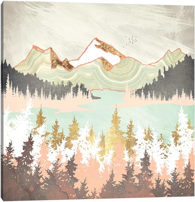 Winter Bay Canvas Art Print - Pastels
