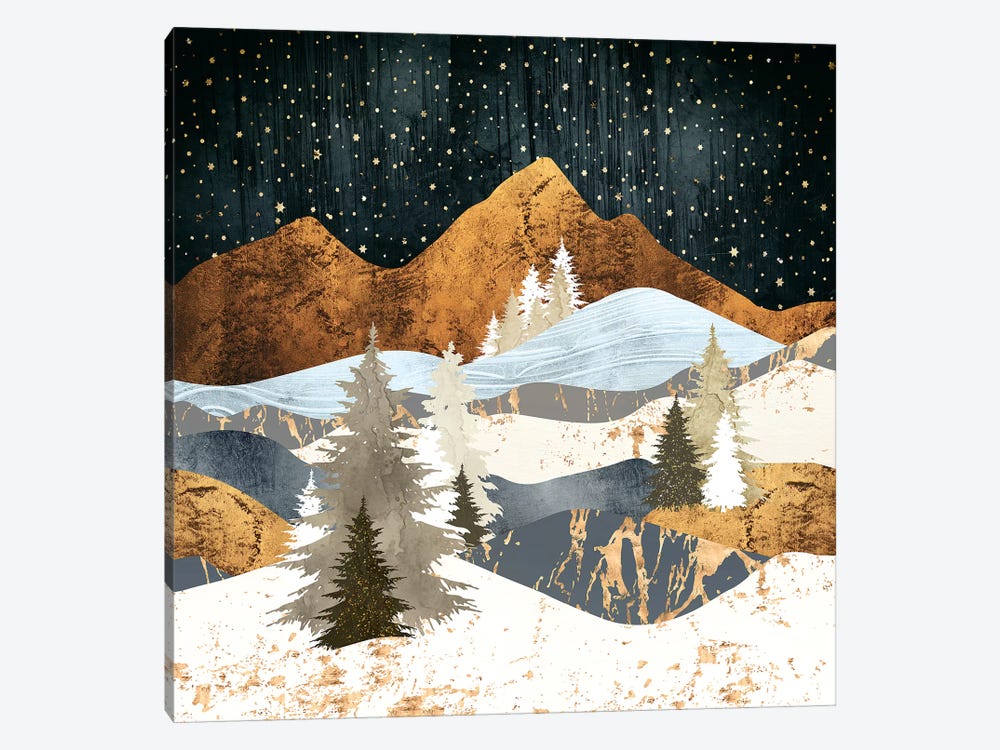 Winter Stars by SpaceFrog Designs 1-piece Canvas Artwork