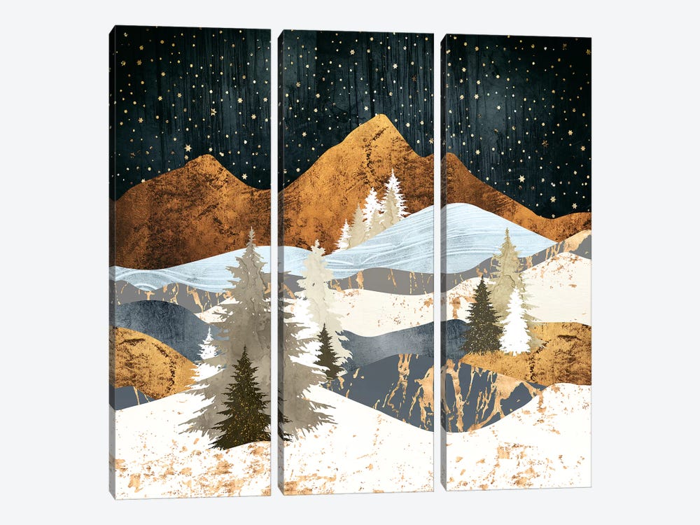 Winter Stars by SpaceFrog Designs 3-piece Canvas Art