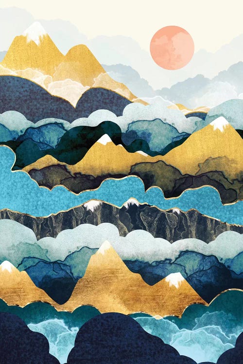 Cloud Peaks by SpaceFrog Designs wall art