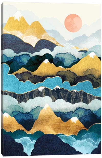 Cloud Peaks Canvas Art Print - Classic Elegance