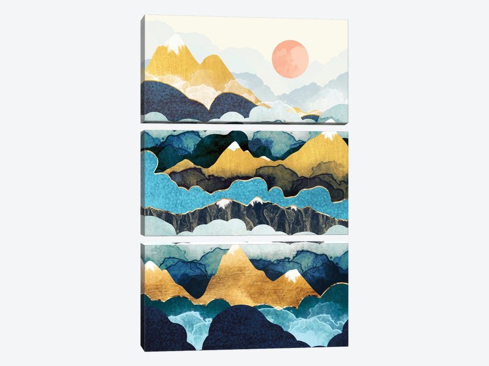 Cloud Peaks by SpaceFrog Designs 3-piece Canvas Print