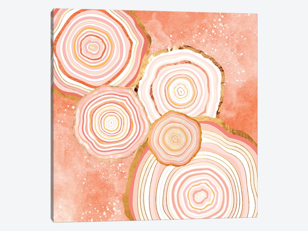 Coral Agate Abstract by SpaceFrog Designs 1-piece Canvas Art