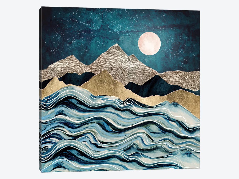Indigo Sea by SpaceFrog Designs 1-piece Art Print