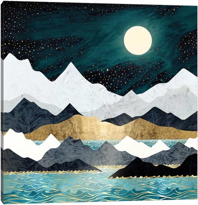 Ocean Stars Canvas Art Print - Jewel Tones
