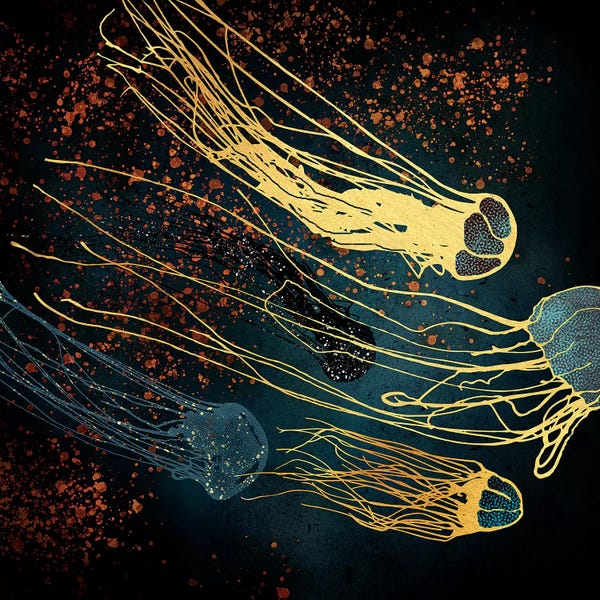 Jellyfish: Metallic Jellyfish by SpaceFrog Designs