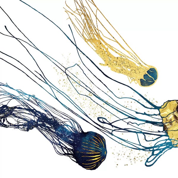 Jellyfish: Metallic Jellyfish II by SpaceFrog Designs