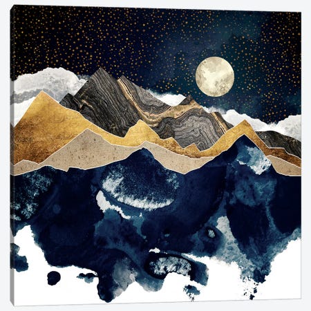 Midnight Winter Canvas Print #SFD185} by SpaceFrog Designs Canvas Art Print