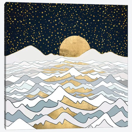 Golden Ocean Canvas Print #SFD191} by SpaceFrog Designs Art Print