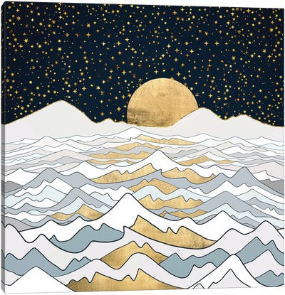 Golden Ocean Canvas Art Print - Seasonal Glam