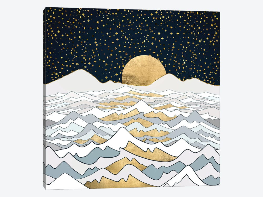 Golden Ocean by SpaceFrog Designs 1-piece Canvas Art