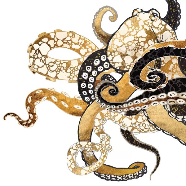 Nautical Décor: Metallic Octopus by SpaceFrog Designs