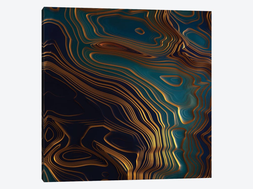 Peacock Ocean by SpaceFrog Designs 1-piece Canvas Art Print