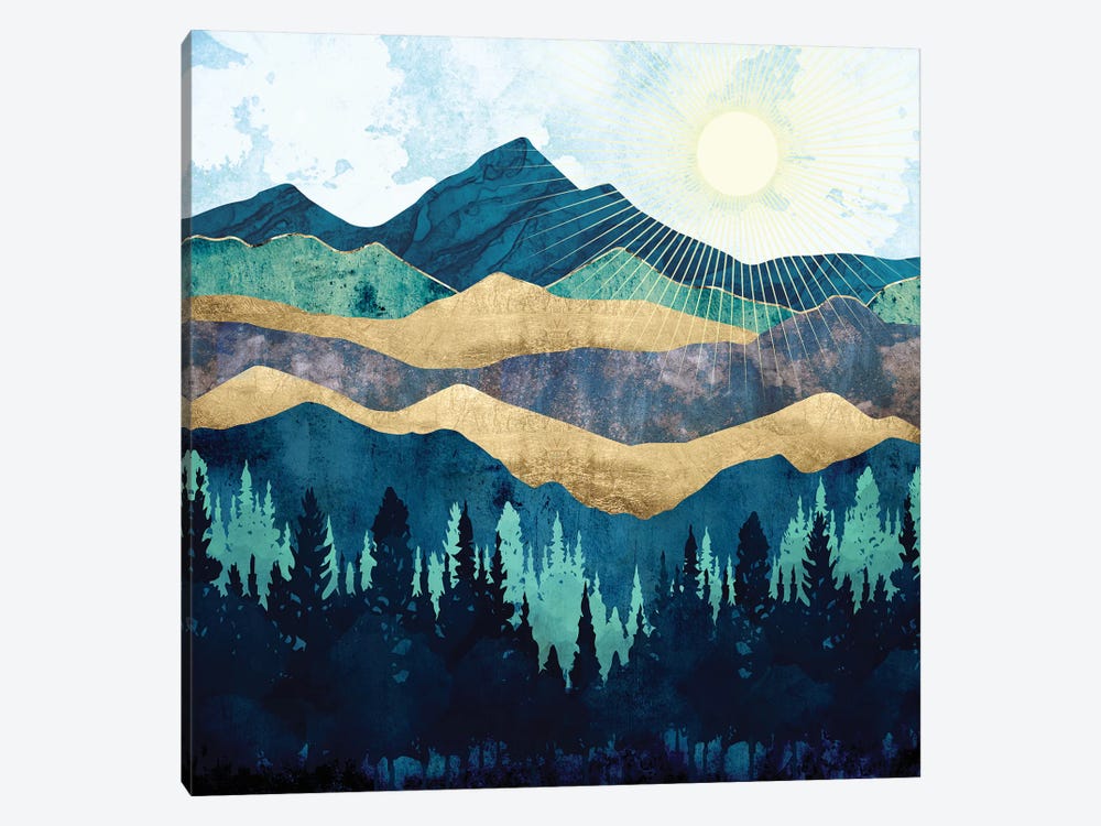Blue Forest by SpaceFrog Designs 1-piece Canvas Art