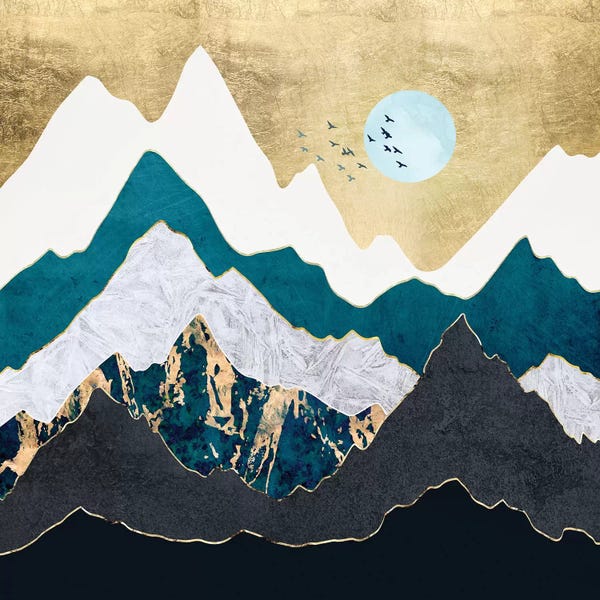 Gold Abstract Art: Golden Flight by SpaceFrog Designs