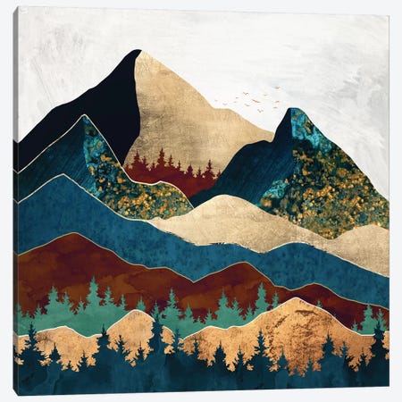 Malachite Mountains Canvas Print #SFD214} by SpaceFrog Designs Art Print
