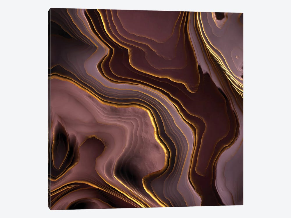 Mauve Agate Abstract by SpaceFrog Designs 1-piece Canvas Artwork