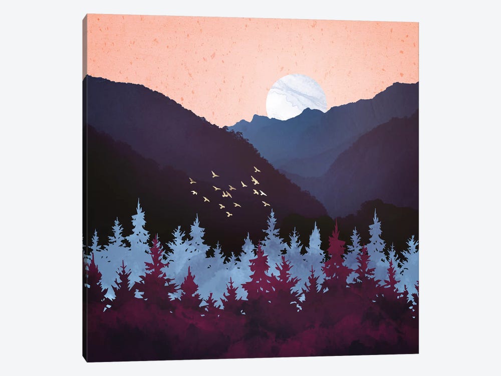 Mulberry Dusk by SpaceFrog Designs 1-piece Canvas Art Print