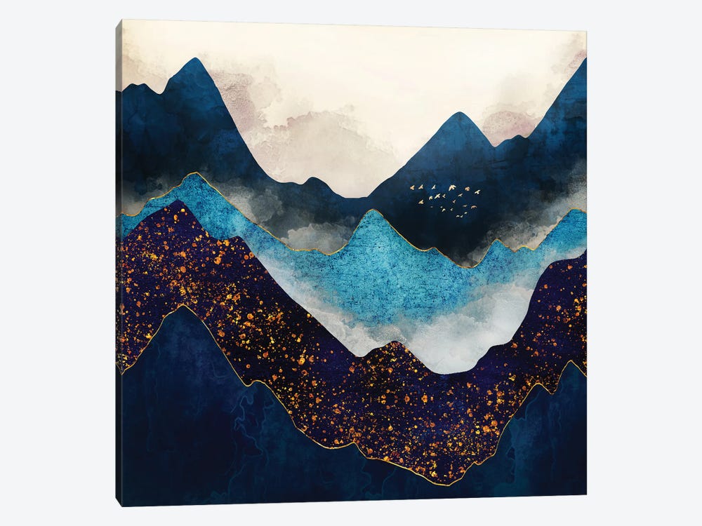 Indigo Peaks by SpaceFrog Designs 1-piece Canvas Artwork