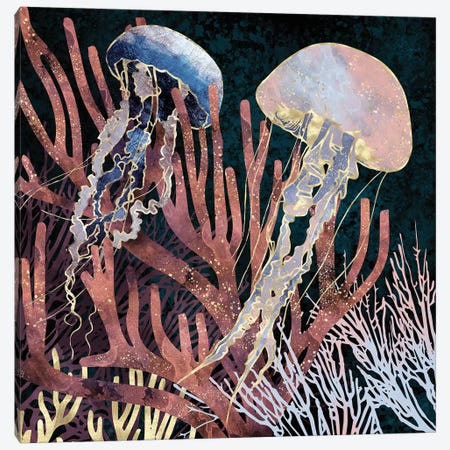 Metallic Coral Canvas Print #SFD227} by SpaceFrog Designs Canvas Artwork