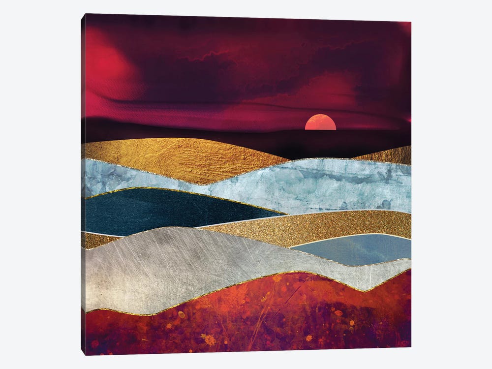 Crimson Sky by SpaceFrog Designs 1-piece Canvas Print