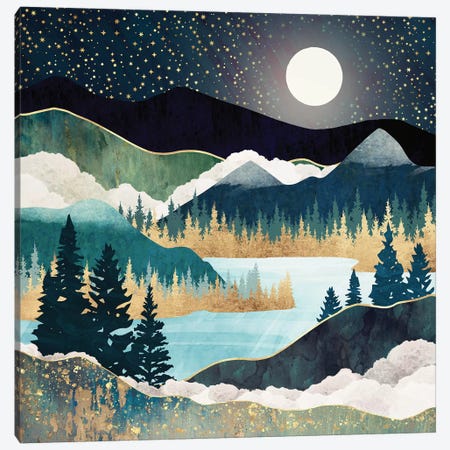 Star Lake Canvas Print #SFD230} by SpaceFrog Designs Canvas Artwork
