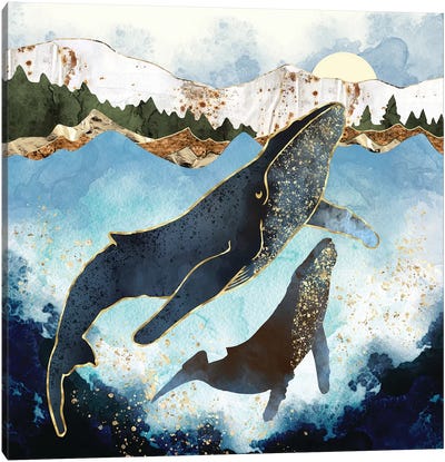 Bond V Canvas Art Print - Whale Art