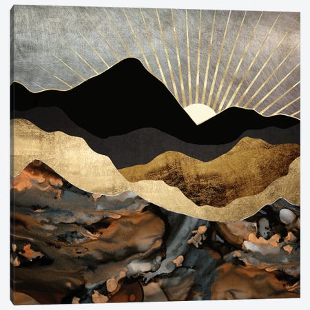 Copper and Gold Mountains Canvas Print #SFD237} by SpaceFrog Designs Art Print